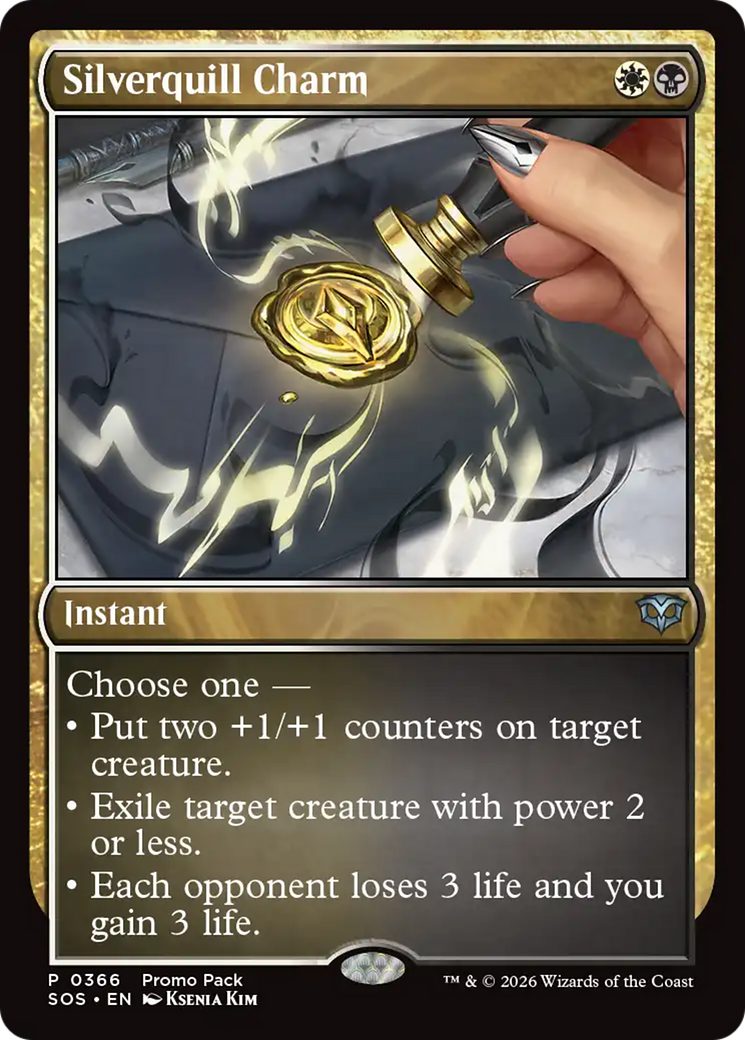 Silverquill Charm [Secrets of Strixhaven Promos] | Magic Magpie