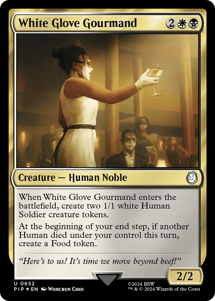 White Glove Gourmand (Surge Foil) [Fallout] | Magic Magpie