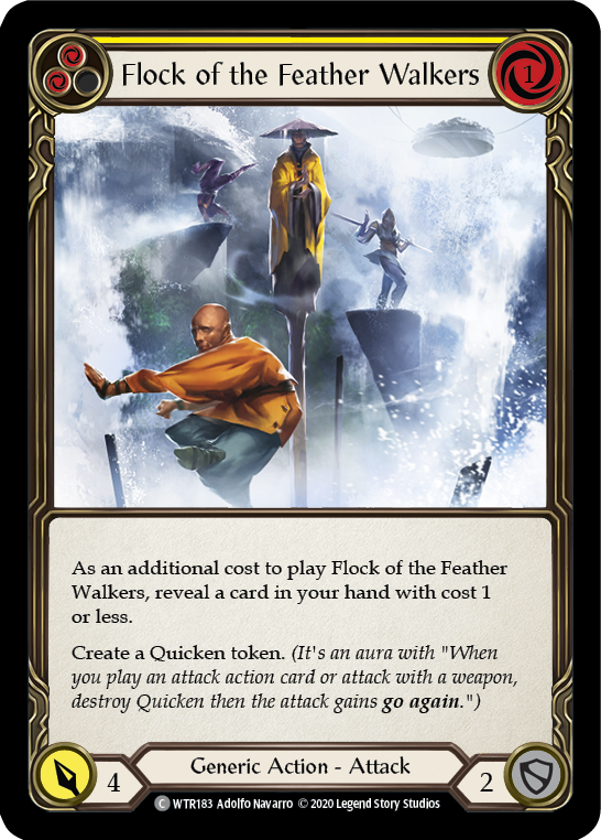 Flock of the Feather Walkers (Yellow) [U-WTR183] (Welcome to Rathe Unlimited)  Unlimited Rainbow Foil | Magic Magpie