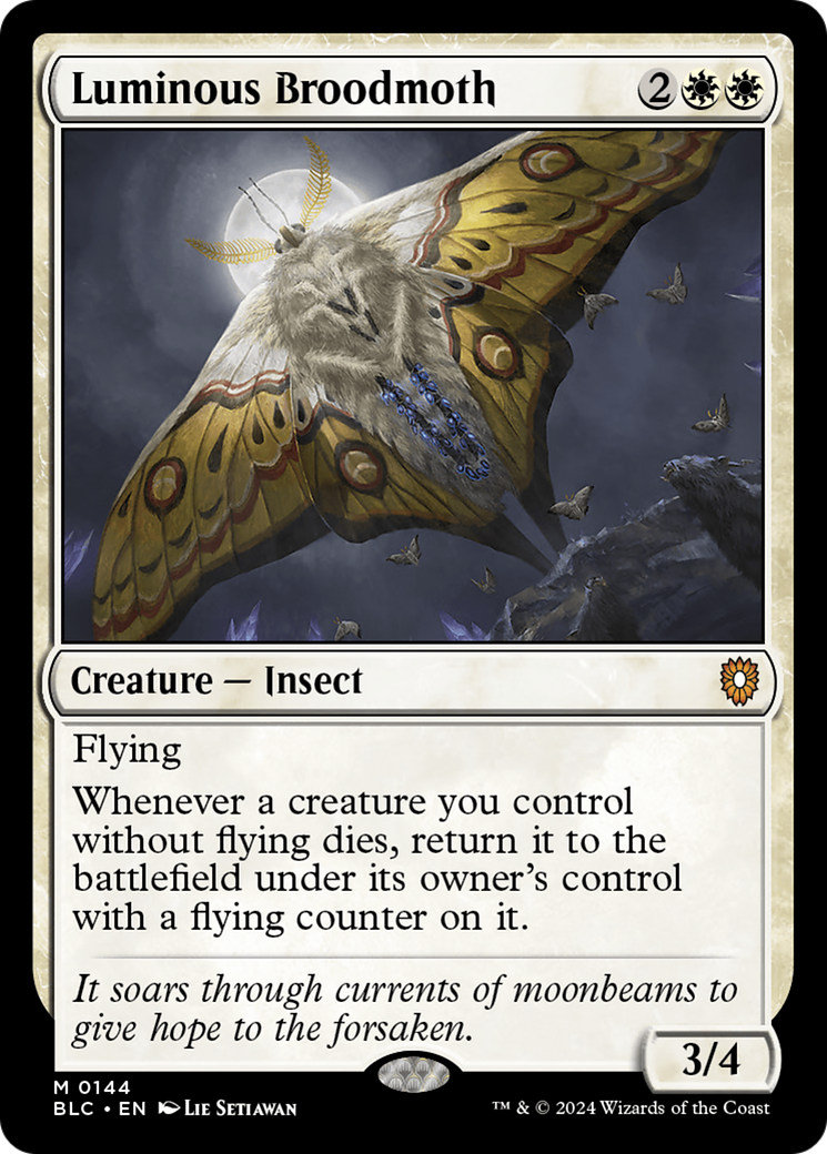 Luminous Broodmoth [Bloomburrow Commander] | Magic Magpie