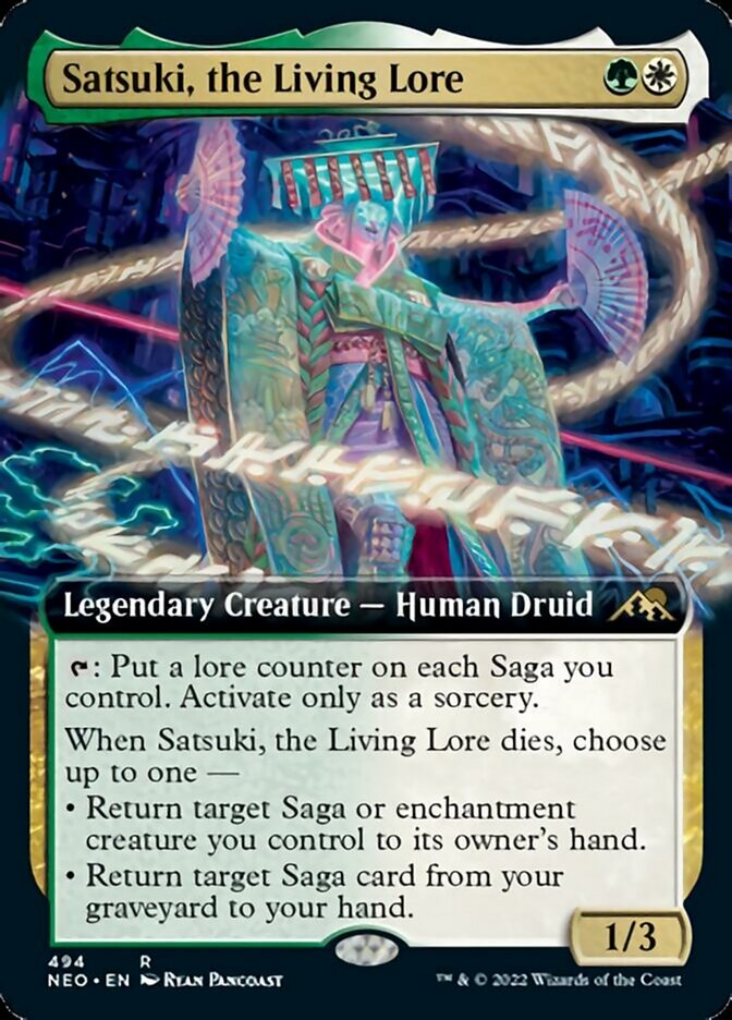 Satsuki, the Living Lore (Extended Art) [Kamigawa: Neon Dynasty] | Magic Magpie