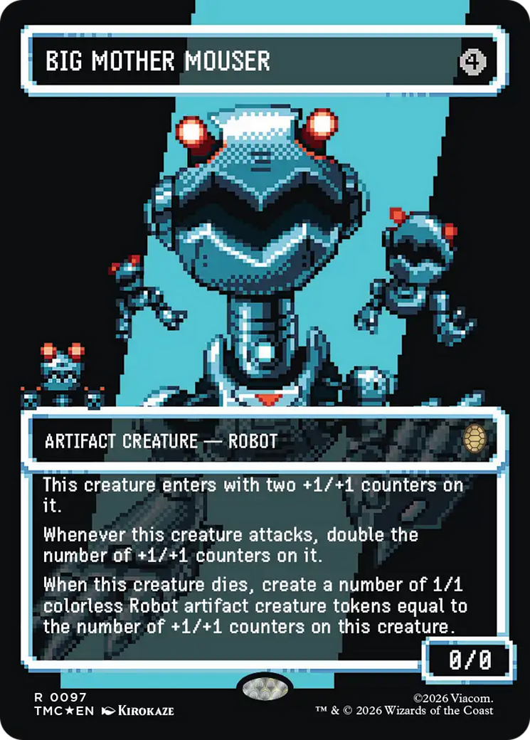 Big Mother Mouser (Borderless) (Surge Foil) [Teenage Mutant Ninja Turtles Commander] | Magic Magpie