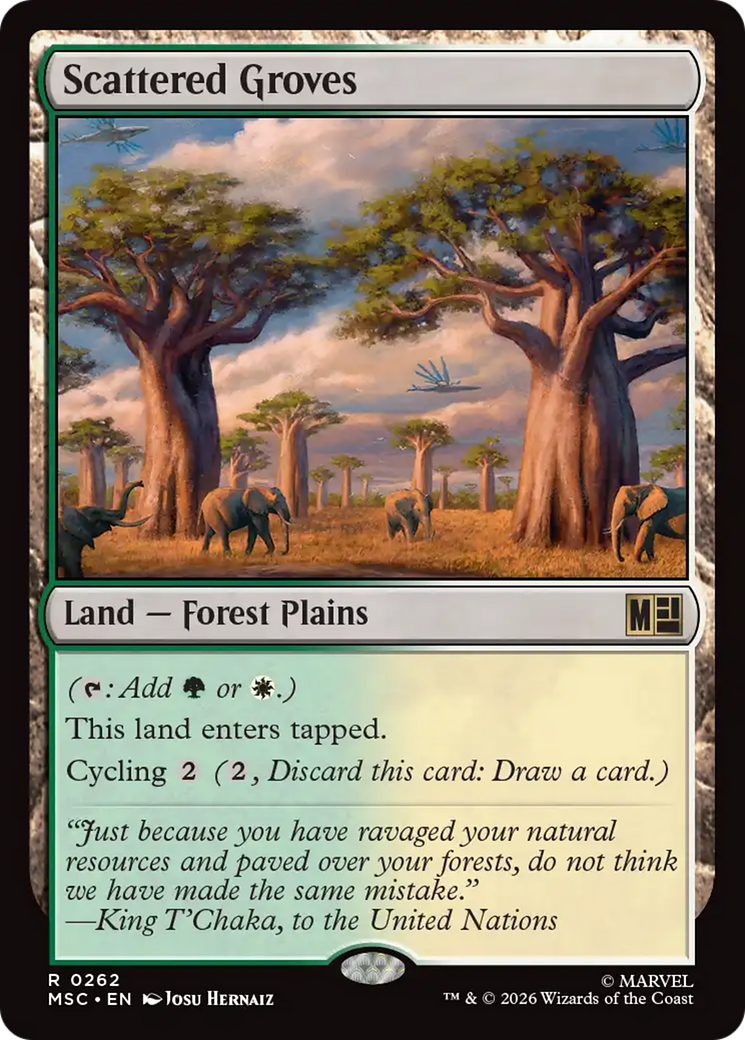 Scattered Groves (Surge Foil) [Marvel Super Heroes Commander] | Magic Magpie