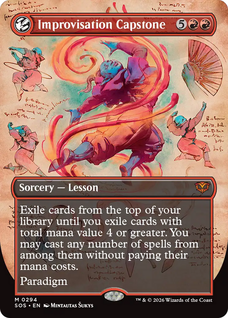 Improvisation Capstone (Borderless) [Secrets of Strixhaven] | Magic Magpie