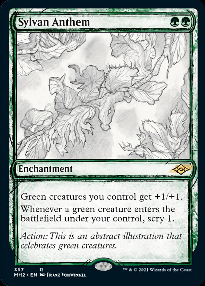 Sylvan Anthem (Sketch) [Modern Horizons 2] | Magic Magpie