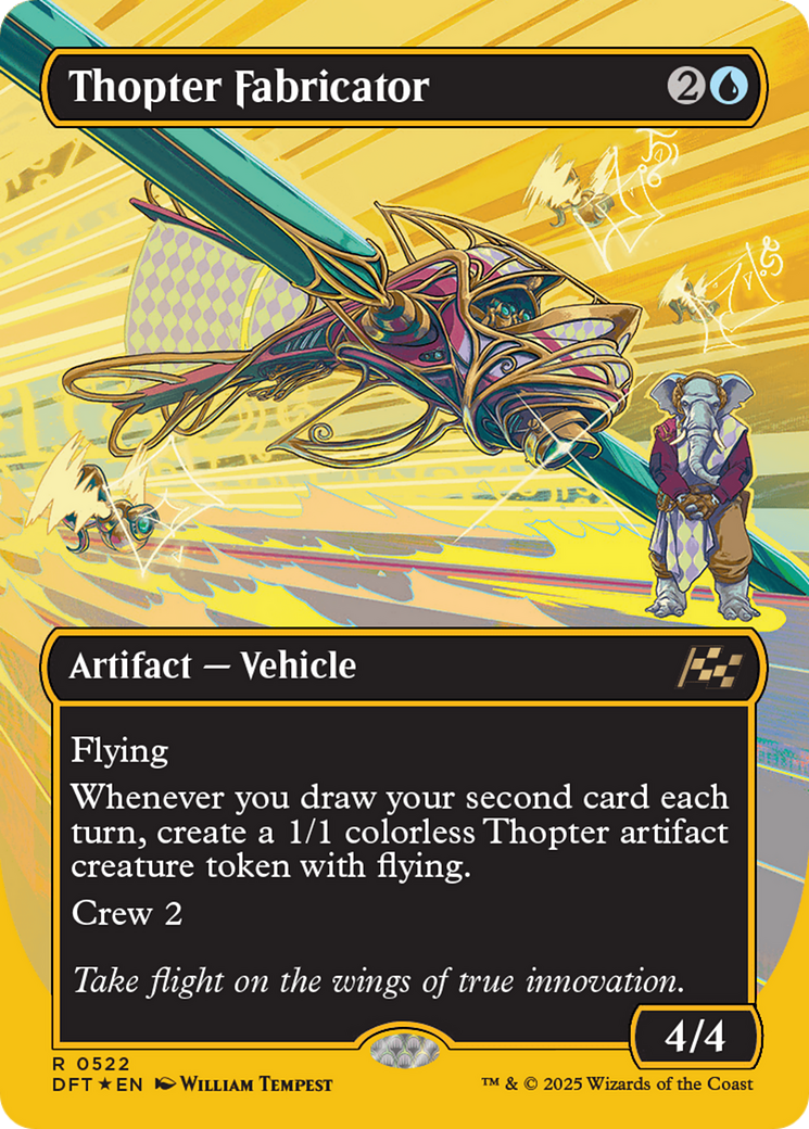 Thopter Fabricator (Borderless) (First-Place Foil) [Aetherdrift] | Magic Magpie