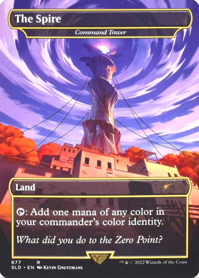 Command Tower - The Spire (Borderless) [Secret Lair Drop Promos] | Magic Magpie