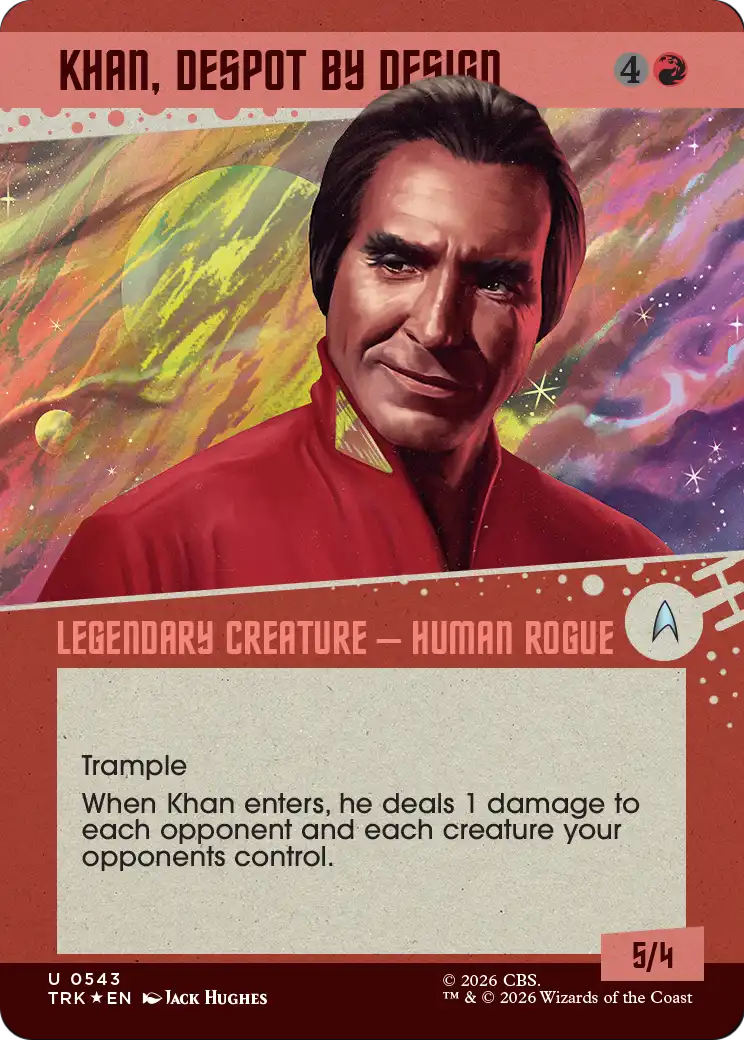 Khan, Despot by Design (Showcase) (Surge Foil) [Star Trek] | Magic Magpie