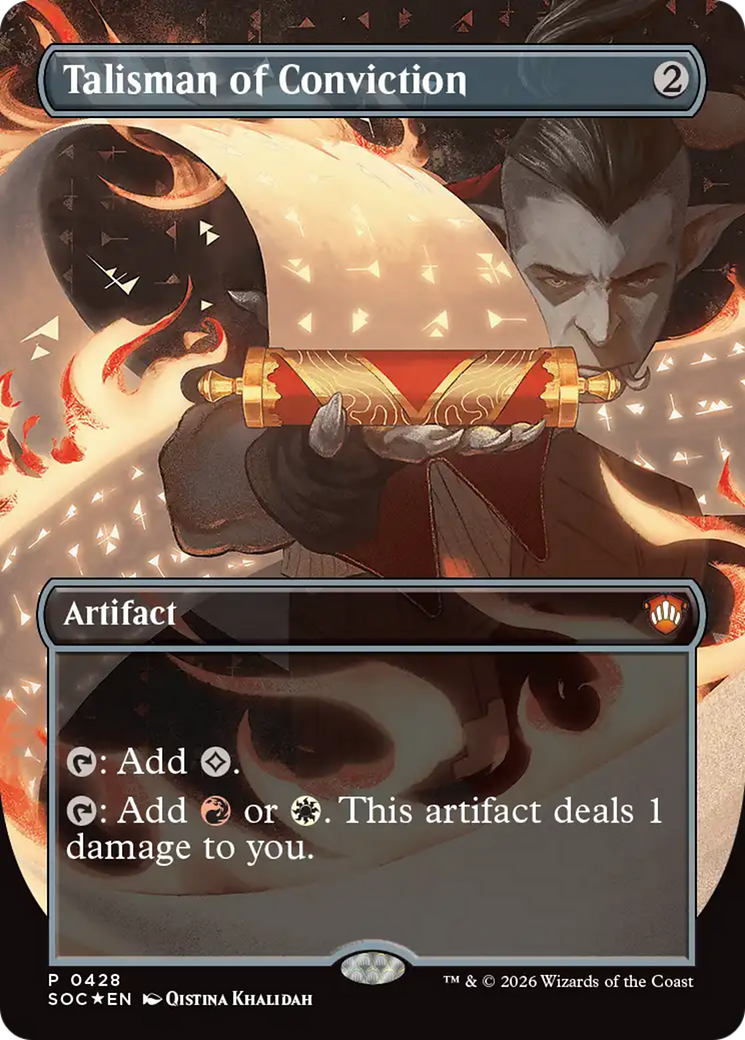 Talisman of Conviction (Borderless) [Secrets of Strixhaven Commander] | Magic Magpie