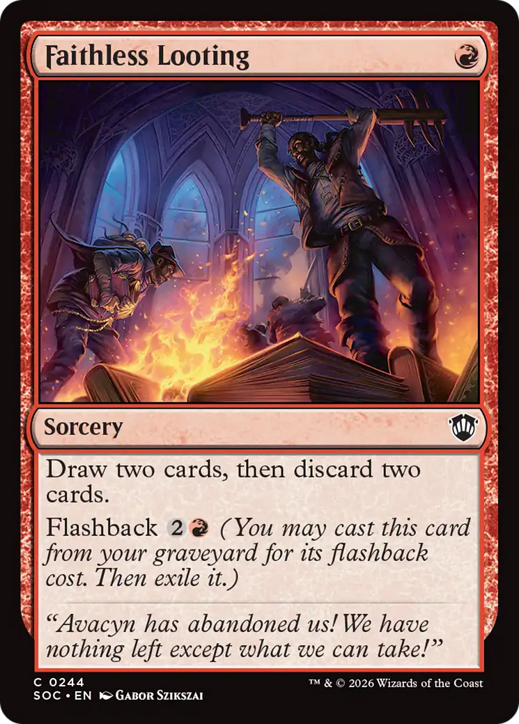 Faithless Looting [Secrets of Strixhaven Commander] | Magic Magpie