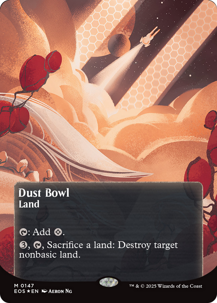 Dust Bowl (0057) (Borderless) (Galaxy Foil) [Edge of Eternities: Stellar Sights] | Magic Magpie