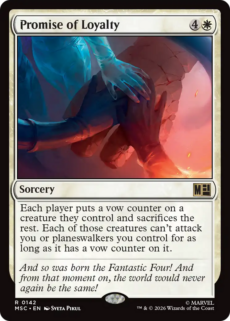 Promise of Loyalty (Surge Foil) [Marvel Super Heroes Commander] | Magic Magpie