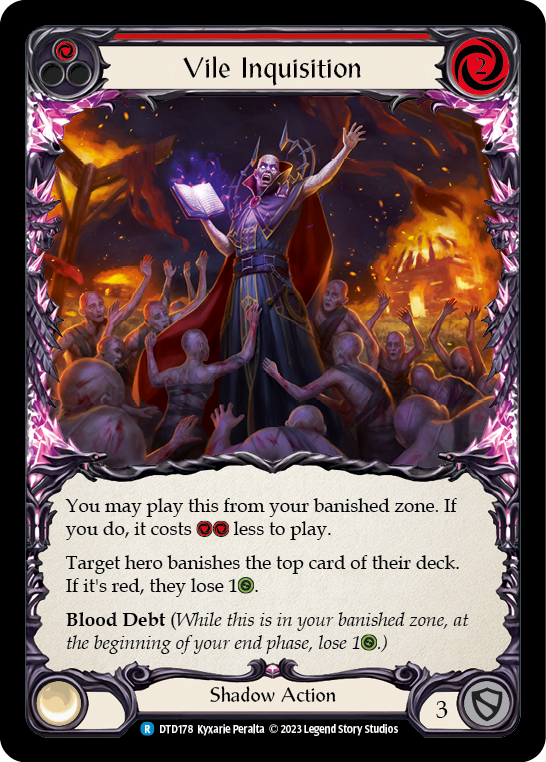 Vile Inquisition (Red) [DTD178] (Dusk Till Dawn)  Rainbow Foil | Magic Magpie