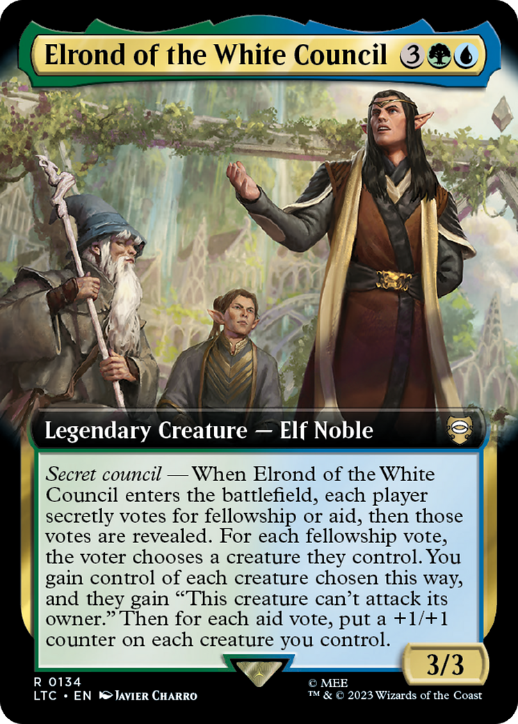 Elrond of the White Council (Extended Art) [The Lord of the Rings: Tales of Middle-Earth Commander] | Magic Magpie