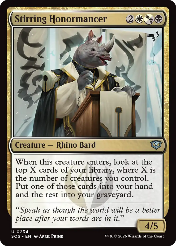 Stirring Honormancer [Secrets of Strixhaven] | Magic Magpie
