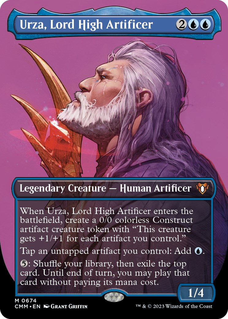 Urza, Lord High Artificer (Borderless Profile) [Commander Masters] | Magic Magpie