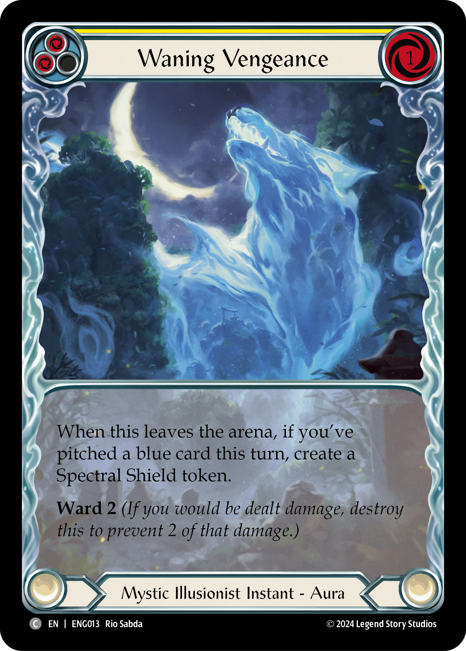 Waning Vengeance (Yellow) [ENG013] (Part the Mistveil Enigma Blitz Deck) | Magic Magpie