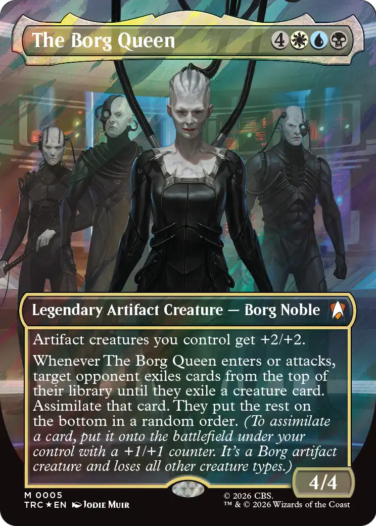 The Borg Queen (Borderless) (Surge Foil) [Star Trek Commander] | Magic Magpie