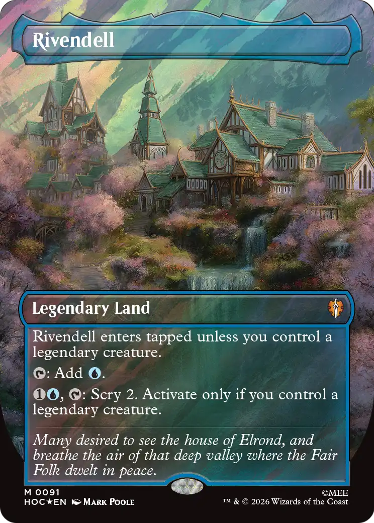Rivendell (Borderless) (Surge Foil) [The Hobbit: Eternal-Legal] | Magic Magpie