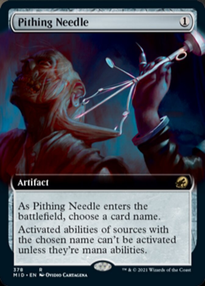Pithing Needle (Extended Art) [Innistrad: Midnight Hunt] | Magic Magpie