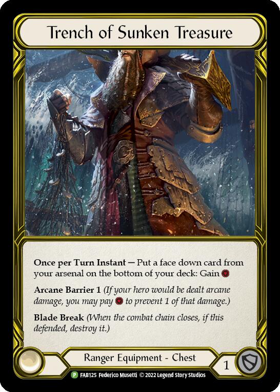 Trench of Sunken Treasure (Golden) [FAB125] (Promo)  Cold Foil | Magic Magpie