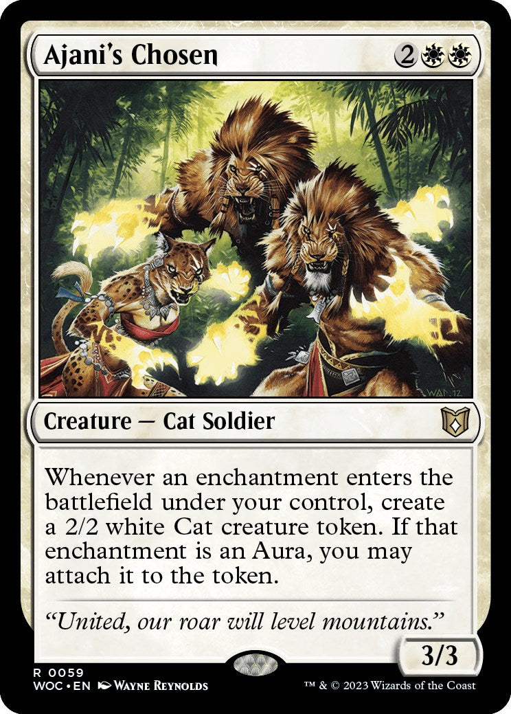 Ajani's Chosen [Wilds of Eldraine Commander] | Magic Magpie