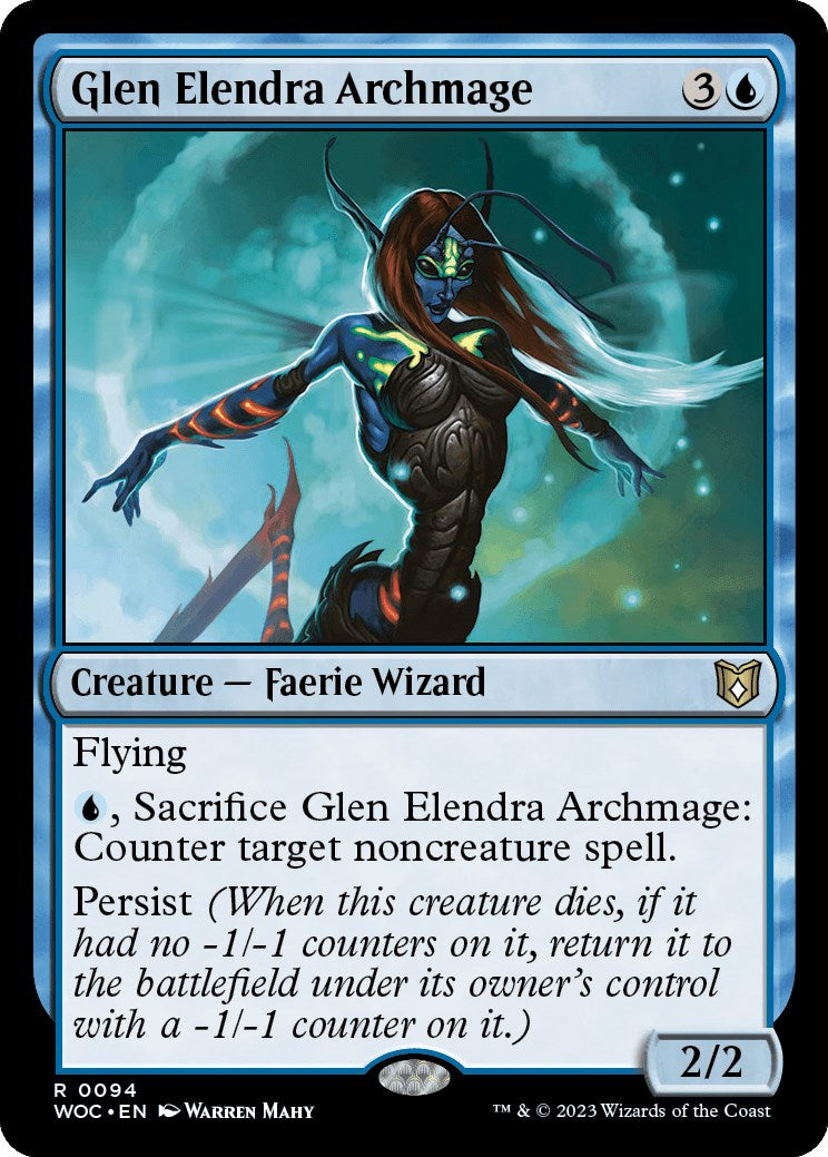 Glen Elendra Archmage [Wilds of Eldraine Commander] | Magic Magpie