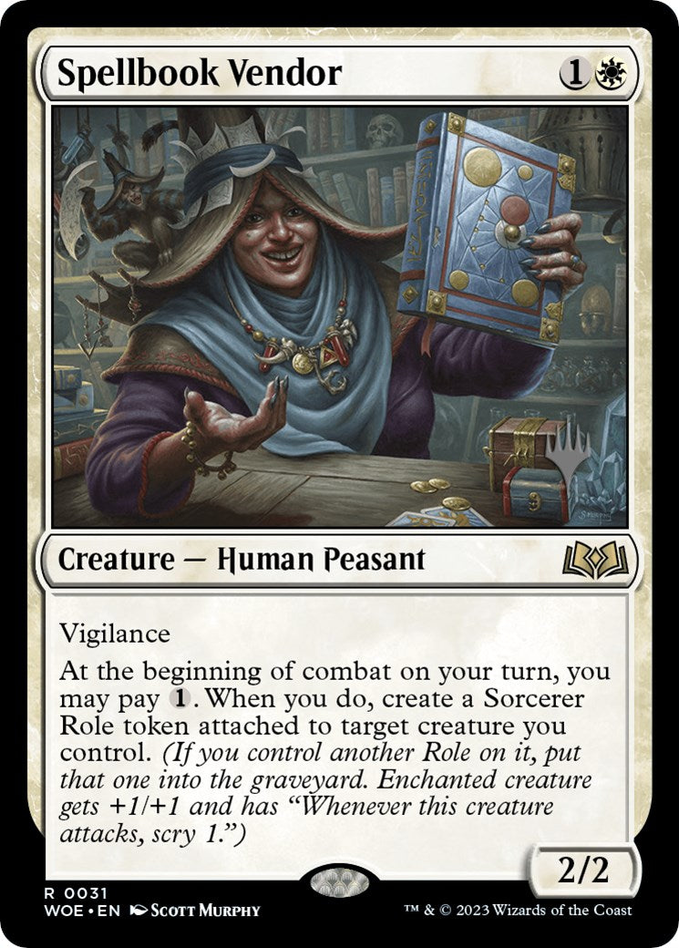 Spellbook Vendor (Promo Pack) [Wilds of Eldraine Promos] | Magic Magpie