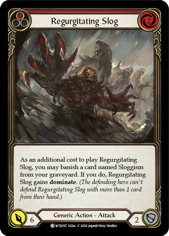 Regurgitating Slog (Red) [U-WTR197] (Welcome to Rathe Unlimited)  Unlimited Rainbow Foil | Magic Magpie