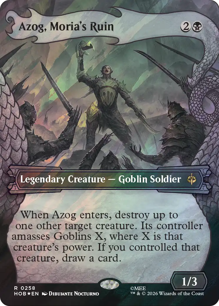Azog, Moria's Ruin (Showcase) (Surge Foil) [The Hobbit] | Magic Magpie