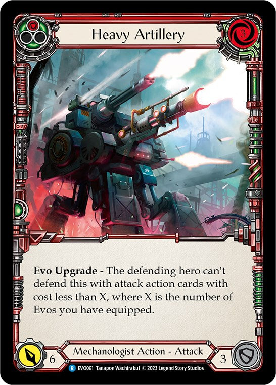 Heavy Artillery (Red) [EVO061] (Bright Lights)  Rainbow Foil | Magic Magpie