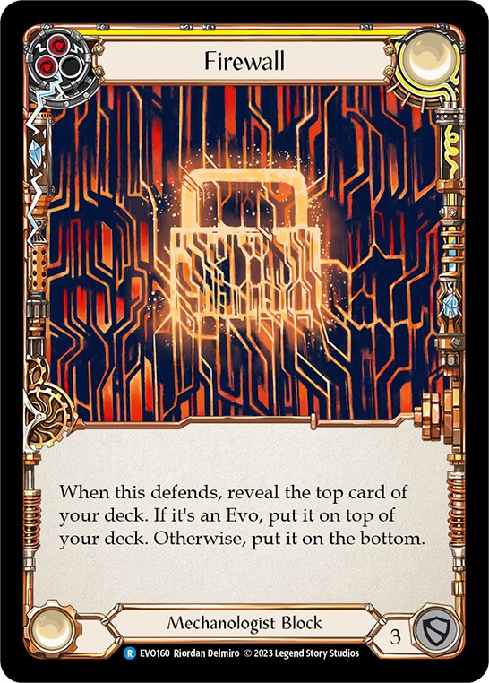 Firewall (Yellow) [EVO160] (Bright Lights)  Rainbow Foil | Magic Magpie