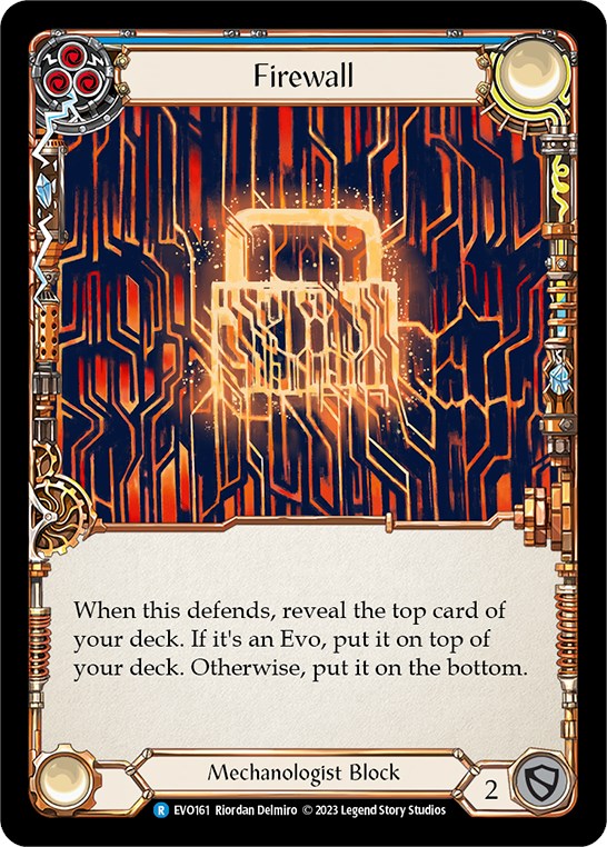 Firewall (Blue) [EVO161] (Bright Lights)  Rainbow Foil | Magic Magpie