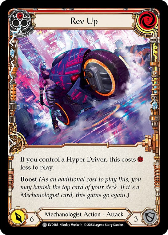 Rev Up (Red) [EVO183] (Bright Lights)  Rainbow Foil | Magic Magpie