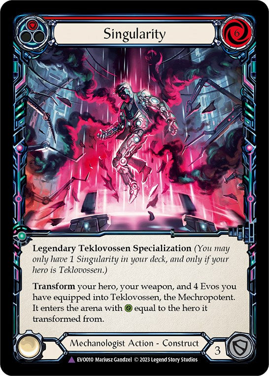 Singularity // Teklovossen, the Mechropotent (Cold Foil Marvel) [EVO010] (Bright Lights)  Cold Foil | Magic Magpie