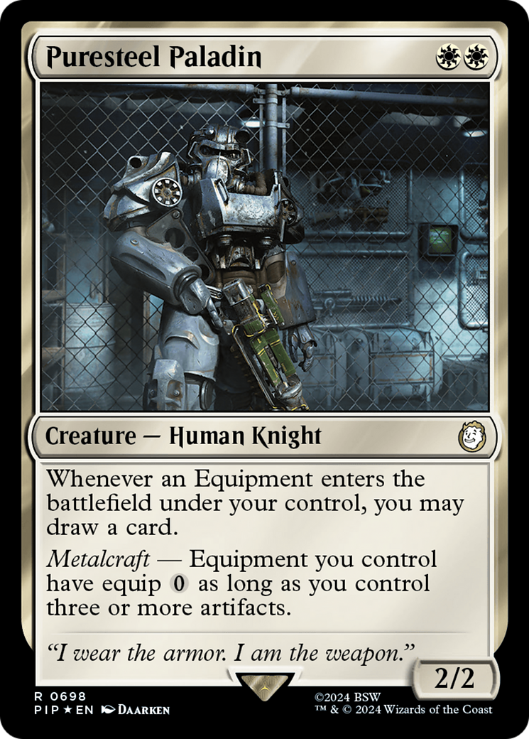 Puresteel Paladin (Surge Foil) [Fallout] | Magic Magpie
