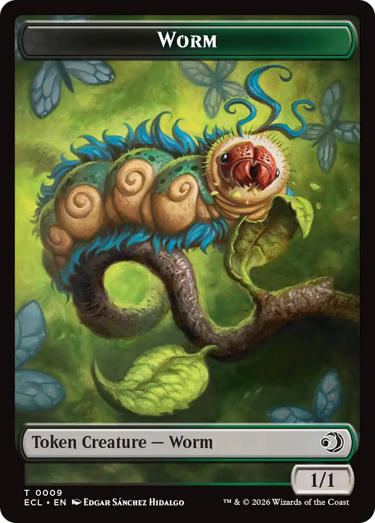Merfolk // Worm Double-Sided Token [Lorwyn Eclipsed Tokens] | Magic Magpie