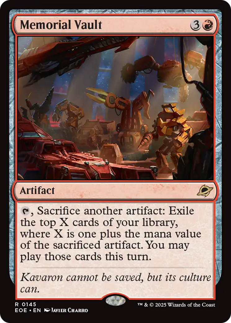 Memorial Vault [Edge of Eternities] | Magic Magpie