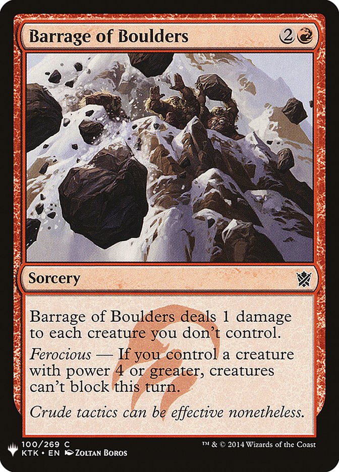 Barrage of Boulders [Mystery Booster] | Magic Magpie