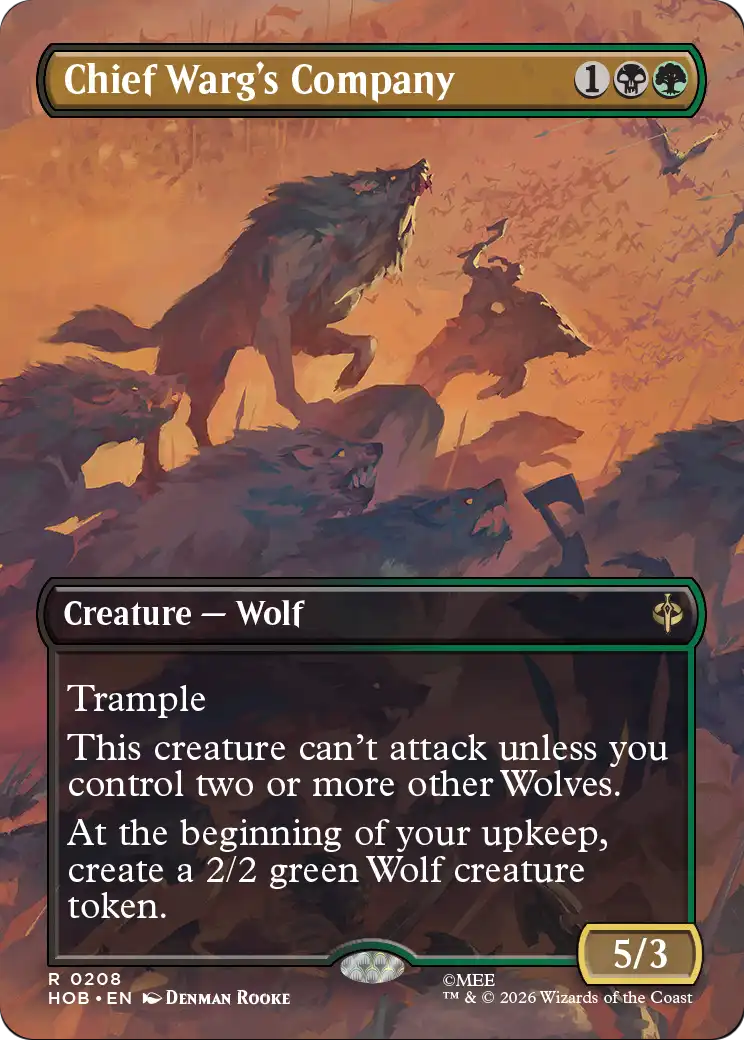 Chief Warg's Company (Borderless) [The Hobbit] | Magic Magpie