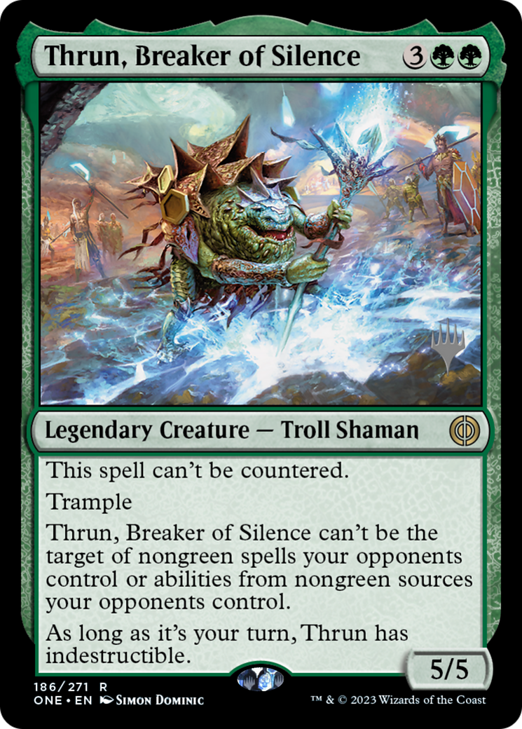 Thrun, Breaker of Silence (Promo Pack) [Phyrexia: All Will Be One Promos] | Magic Magpie