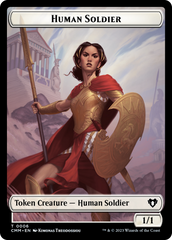 Human Soldier // Knight Double-Sided Token [Commander Masters Tokens] | Magic Magpie