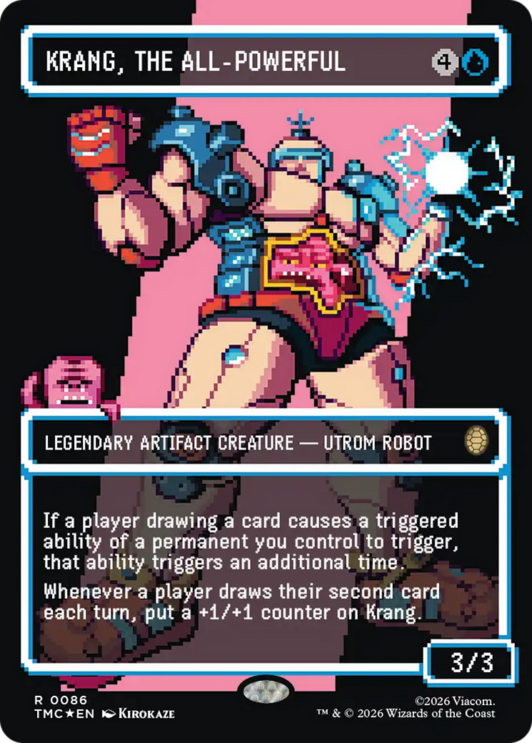 Krang, the All-Powerful (Borderless) (Surge Foil) [Teenage Mutant Ninja Turtles Commander] | Magic Magpie