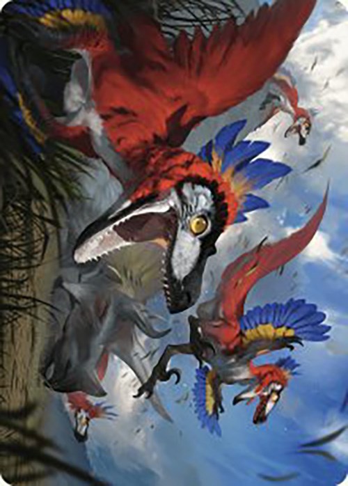 Wrathful Raptors Art Card [The Lost Caverns of Ixalan Art Series] | Magic Magpie