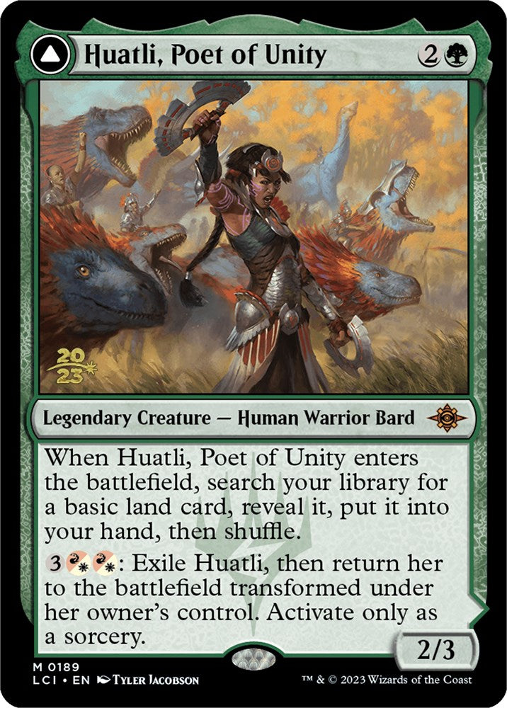 Huatli, Poet of Unity // Roar of the Fifth People [The Lost Caverns of Ixalan Prerelease Cards] | Magic Magpie