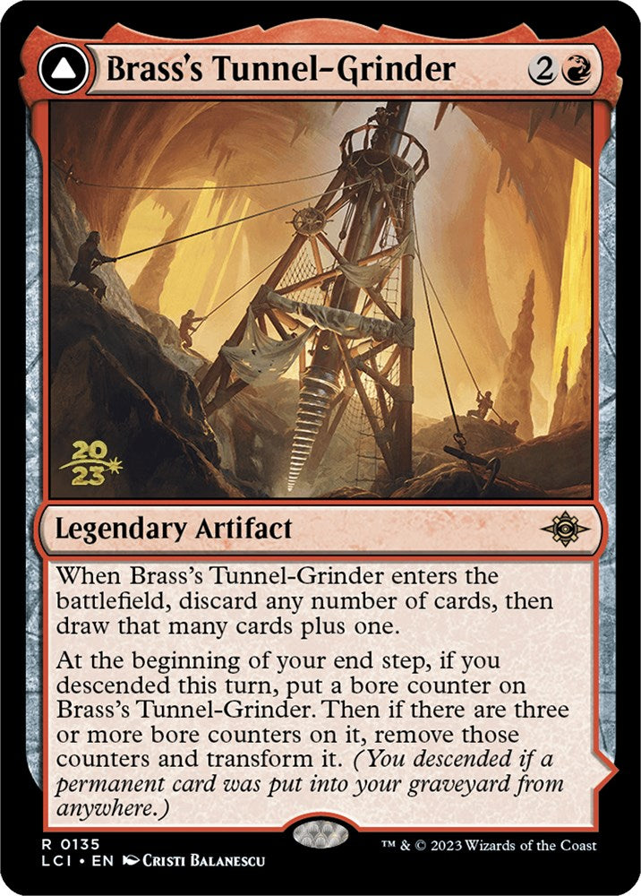 Brass's Tunnel-Grinder // Tecutlan, the Searing Rift [The Lost Caverns of Ixalan Prerelease Cards] | Magic Magpie