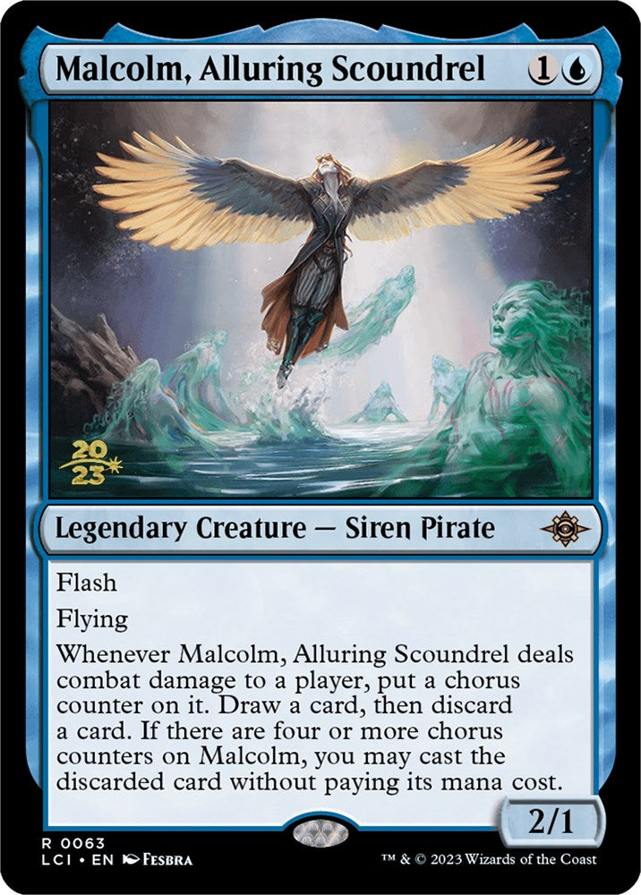 Malcolm, Alluring Scoundrel [The Lost Caverns of Ixalan Prerelease Cards] | Magic Magpie