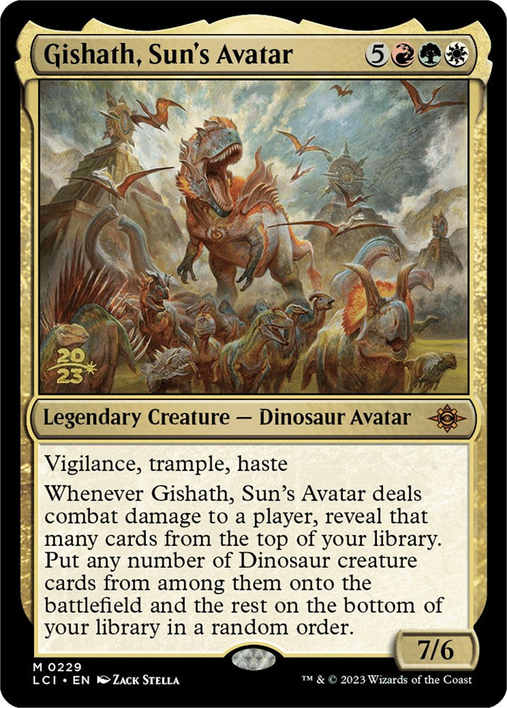 Gishath, Sun's Avatar (LCI) [The Lost Caverns of Ixalan Prerelease Cards] | Magic Magpie