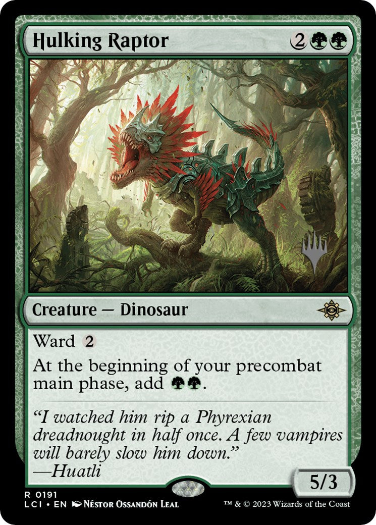 Hulking Raptor (Promo Pack) [The Lost Caverns of Ixalan Promos] | Magic Magpie