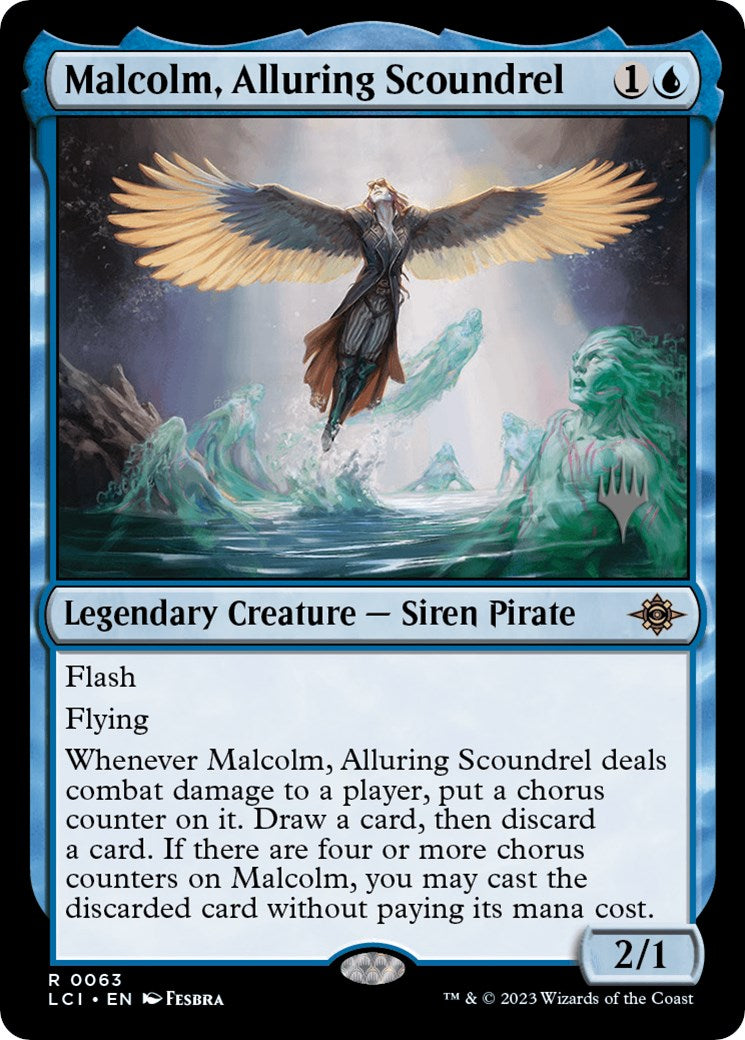 Malcolm, Alluring Scoundrel (Promo Pack) [The Lost Caverns of Ixalan Promos] | Magic Magpie